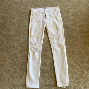 Paige white distressed jeans